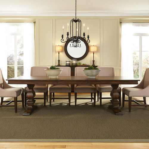 Armand - Antique Brownstone - Trestle Table (242-DR-TRS) by Liberty Furniture