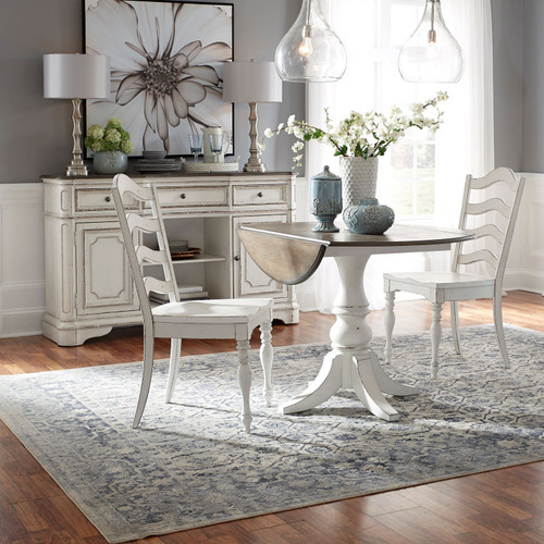 Magnolia Manor - Antique White & Weathered Bark - 3 Piece Drop Leaf Set (244-CD-3DLS) by Liberty Furniture Magnolia Manor - Antique White & Weathered Bark - 3 Piece Drop Leaf Set (244-CD-3DLS) by Liberty Furniture