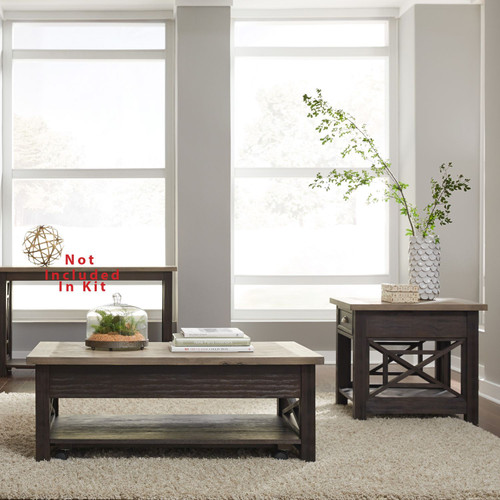 Heatherbrook - Charcoal & Ash - Opt 3 Piece Set (1-Cocktail 2-End Tables) (422-OT-O3PCS) by Liberty Furniture Heatherbrook - Charcoal & Ash - Opt 3 Piece Set (1-Cocktail 2-End Tables) (422-OT-O3PCS) by Liberty Furniture