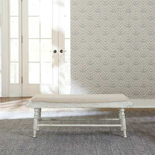 Whitney - Antique Linen w/ Weathered Gray - Bench (661W-C9001B) by Liberty Furniture