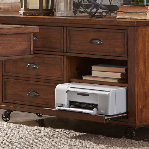 Arlington House - Cobblestone Brown - Credenza (411-HO121) by Liberty Furniture