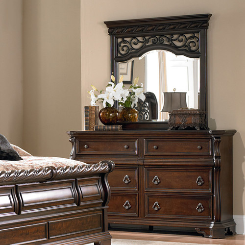 Arbor Place - Brownstone - Dresser & Mirror (575-BR-DM) by Liberty Furniture