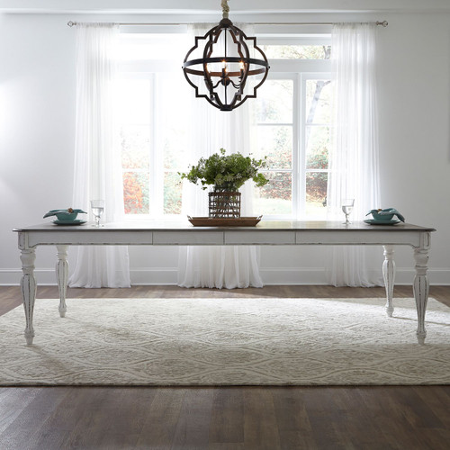 Magnolia Manor - Antique White & Weathered Bark - Rectangular Leg Table (244-T4408) by Liberty Furniture