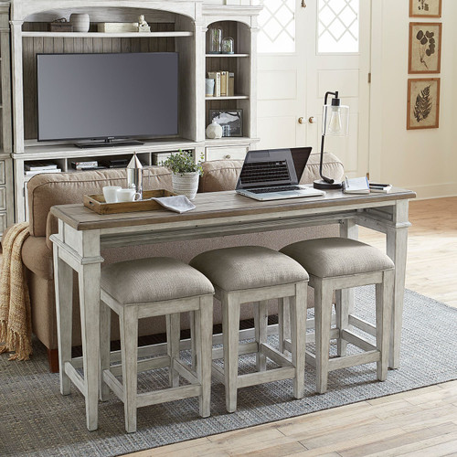 Heartland - Antique White w/ Tobacco Tops - 4 Piece Set (824-OT-4PCS) by Liberty Furniture