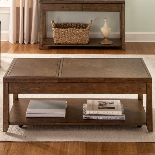 Mitchell - Nutmeg - Cocktail Table (58-OT1010) by Liberty Furniture