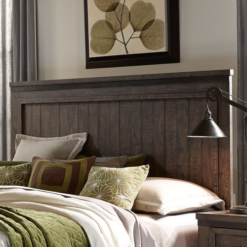 Thornwood Hills - Rock Beaten Brown w/ Saw Cuts - King Panel Headboard (759-BR15) by Liberty Furniture