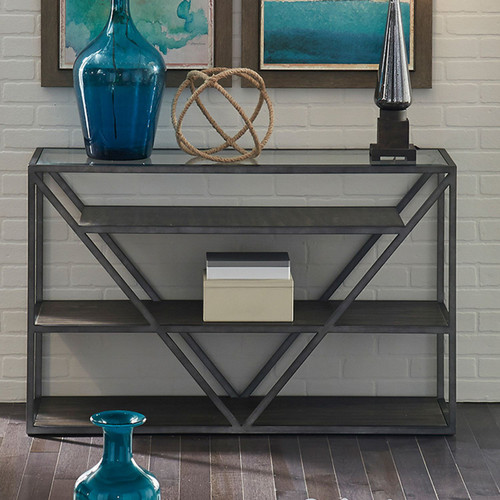 Arista - Cobblestone Brown w/ Gray Dusty Wax Hang-up - Sofa Table (37-OT1030) by Liberty Furniture