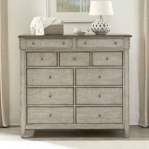Ivy Hollow - Weathered Linen w/ Dusty Taupe Tops - 11 Drawer Chesser (457-BR32) by Liberty Furniture