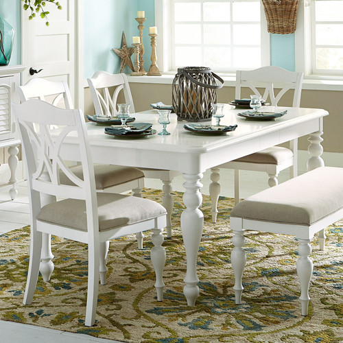 Summer House - Oyster White - Rectangular Leg Table (607-T4078) by Liberty Furniture