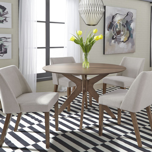 Space Savers - Satin Walnut - Round Pedestal Table (198-T4747) by Liberty Furniture