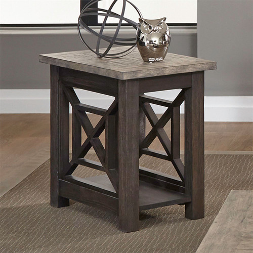 Heatherbrook - Charcoal & Ash - Chair Side Table (422-OT1021) by Liberty Furniture