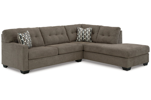 Mahoney Chocolate 2-Piece Sleeper Sectional with Chaise (31005S4) by Ashley