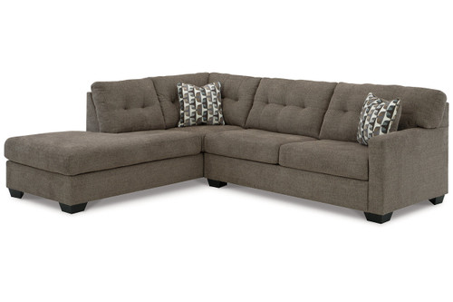 Mahoney Chocolate 2-Piece Sleeper Sectional with Chaise (31005S3) by Ashley