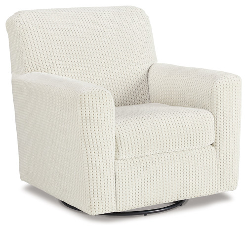 Herstow - Ivory - Swivel Glider Accent Chair (A3000365) by Ashley