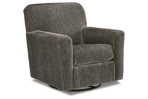 Herstow - Charcoal - Swivel Glider Accent Chair (A3000366) by Ashley