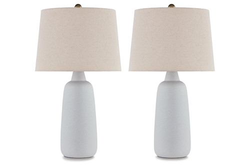 Avianic White Table Lamp (Set of 2) (L177964) by Ashley
