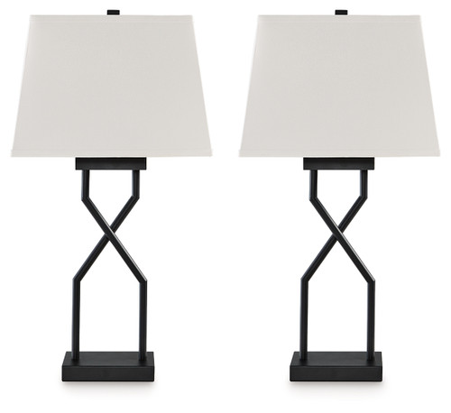 Brookthrone - Black - Table Lamp (Set of 2) (L204514) by Ashley