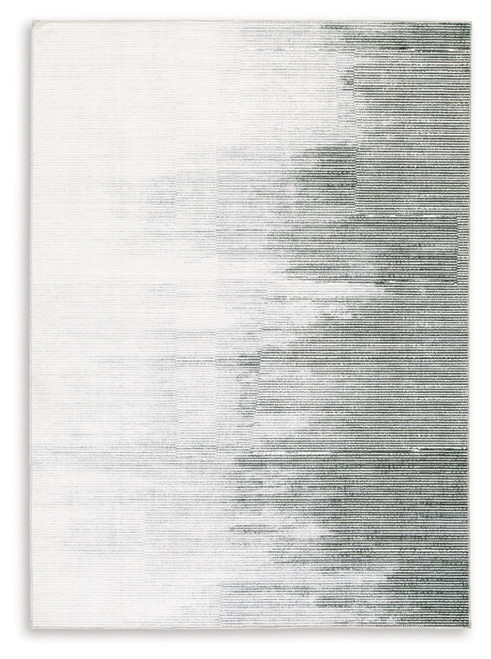 Milset - Black/White/Gray - 8'1" x 10' Washable Rug (R406251) by Ashley