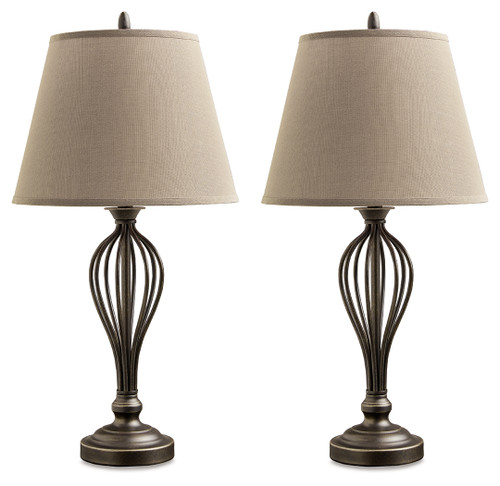 Ornawell - Antique Bronze Finish - Table Lamp (Set of 2) (L204544) by Ashley