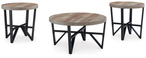 Deanlee - Grayish Brown/Black - Table (Set of 3) (T235-13) by Ashley