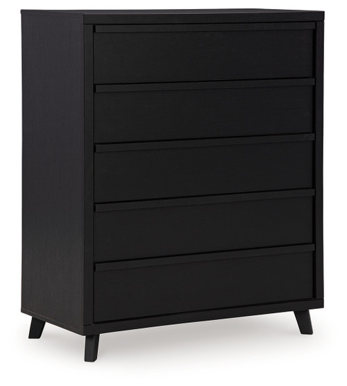 Danziar - Black - Wide Chest of Drawers (B1013-345) by Ashley