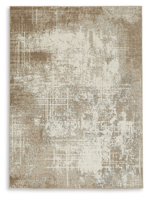 Grifflain - Tan/Brown/Gray - 5'1" x 7' Washable Rug (R406232) by Ashley