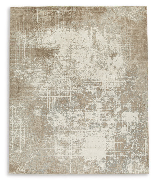 Grifflain - Tan/Brown/Gray - 7'10" x 10'3" Washable Rug (R406231) by Ashley