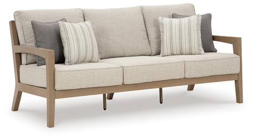 Hallow Creek - Driftwood - Outdoor Sofa with Cushion (P560-838) by Ashley