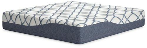 14 Inch Chime Elite 2.0 - White/Blue - King Mattress (M42741) by Ashley