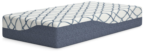 12 Inch Chime Elite 2.0 - White/Blue - Twin Mattress (M42611) by Ashley
