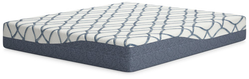 12 Inch Chime Elite 2.0 - White/Blue - California King Mattress (M42651) by Ashley