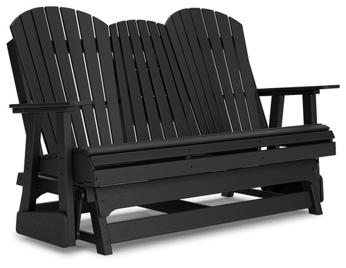 Hyland wave - Black - Outdoor Glider Loveseat (P108-835) by Ashley