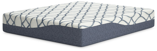 14 Inch Chime Elite 2.0 - White/Blue - California King Mattress (M42751) by Ashley