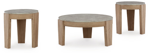 Guystone - Light Brown - Table (Set of 3) (T237-13) by Ashley
