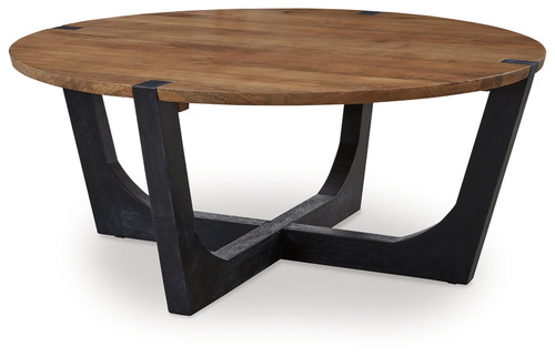 Hanneforth - Brown/Black - Coffee Table (T726-8) by Ashley