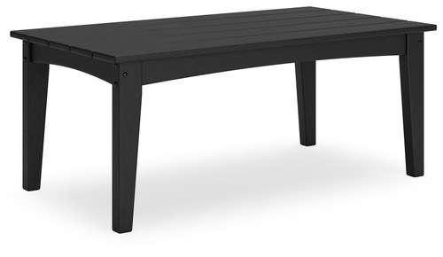 Hyland wave - Black - Outdoor Coffee Table (P108-701) by Ashley