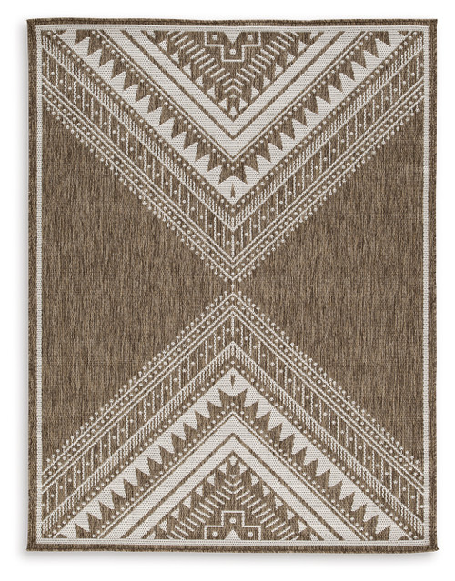 Dunsler - Brown/Cream - 5' x 7' Rug (R900012) by Ashley