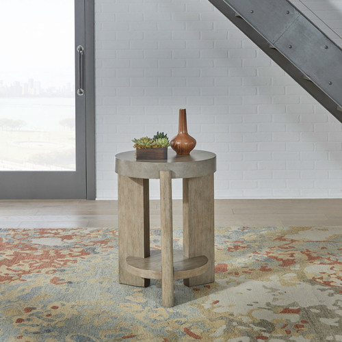 Affinity - Dusty Taupe w/ Concrete Tops - Chairside Table (674-OT1021) by Liberty Furniture