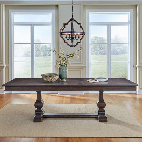 Paradise Valley - Saddle Brown - Trestle Table Set (297-DR-TRS) by Liberty Furniture
