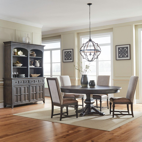 Paradise Valley - Saddle Brown - Opt 5 Piece Pedestal Table Set (297-DR-O5PDS) by Liberty Furniture