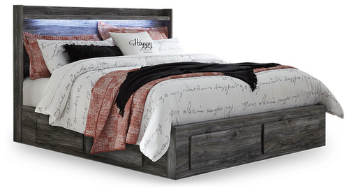Baystorm - Gray - King Panel Bed with 6 Storage Drawers (B221B16) by Ashley