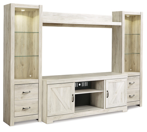 Bellaby - Whitewash - 4-Piece Entertainment Center (W331W2) by Ashley