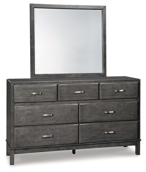 Caitbrook - Gray - Dresser and Mirror (B476B1) by Ashley