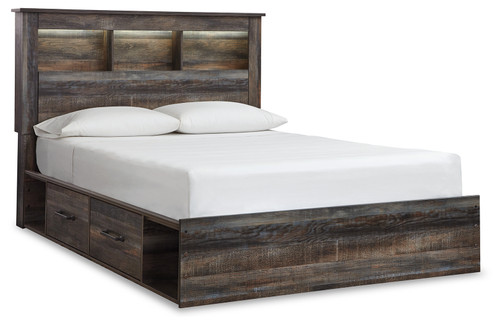 Drystan - Multi - Queen Bookcase Bed with 2 Storage Drawers (B211B17) by Ashley