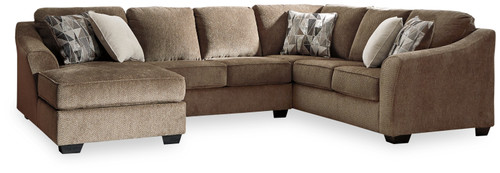 Graftin - Teak - 3-Piece Sectional with Chaise (91102S1) by Ashley