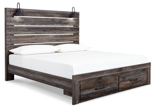Drystan - Multi - King Panel Bed with 2 Storage Drawers (B211B55) by Ashley