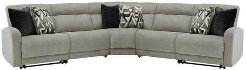 Colleyville - Stone - 5-Piece Power Reclining Sectional (54405S6) by Ashley