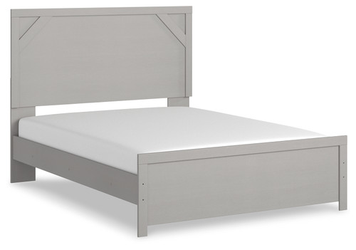 Cottonburg - Light Gray/White - Queen Panel Bed (B1192B2) by Ashley