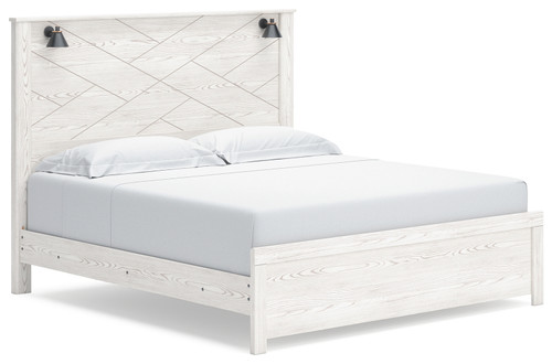 Gerridan - White/Gray - King Panel Bed (B1190B9) by Ashley