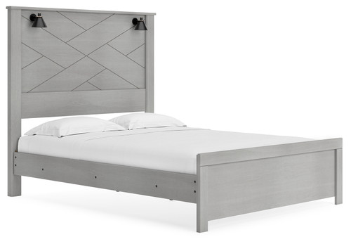 Cottonburg - Light Gray/White - Queen Panel Bed (B1192B7) by Ashley